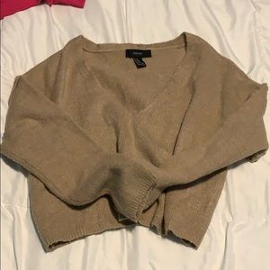 Cropped V neck Sweater